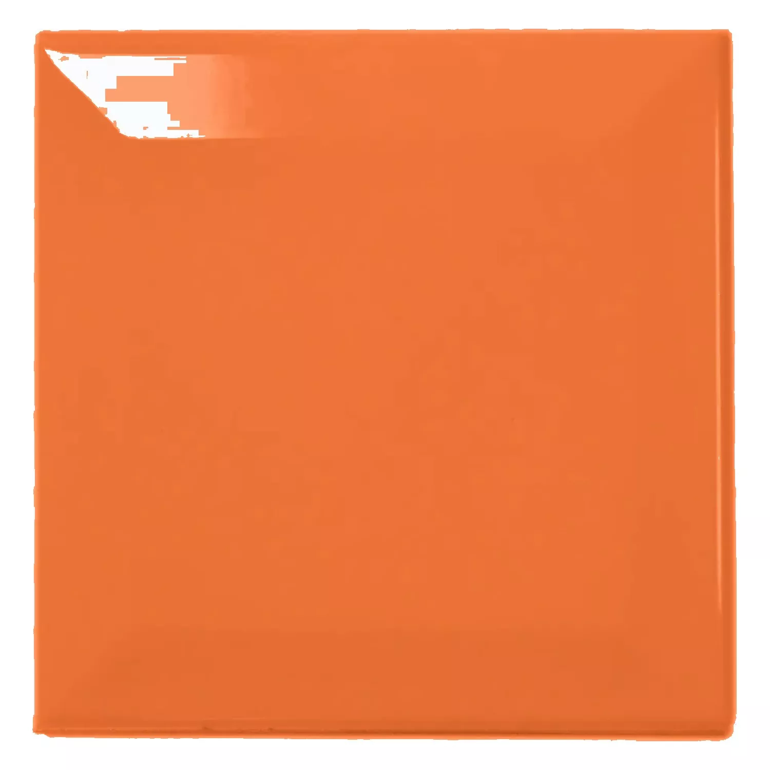 Ladrilho do metrô Laranja Brilhante 10x10 cm Faceta Catarina Naranja