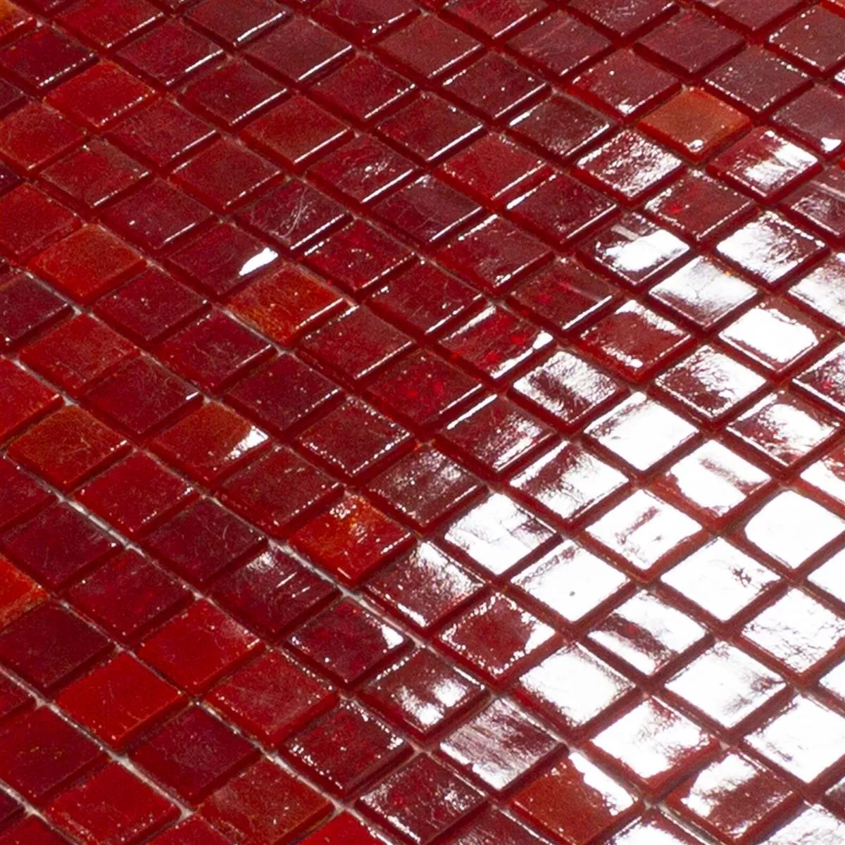 Mosaico De Vidro Azulejos Vera Vermelho Mix