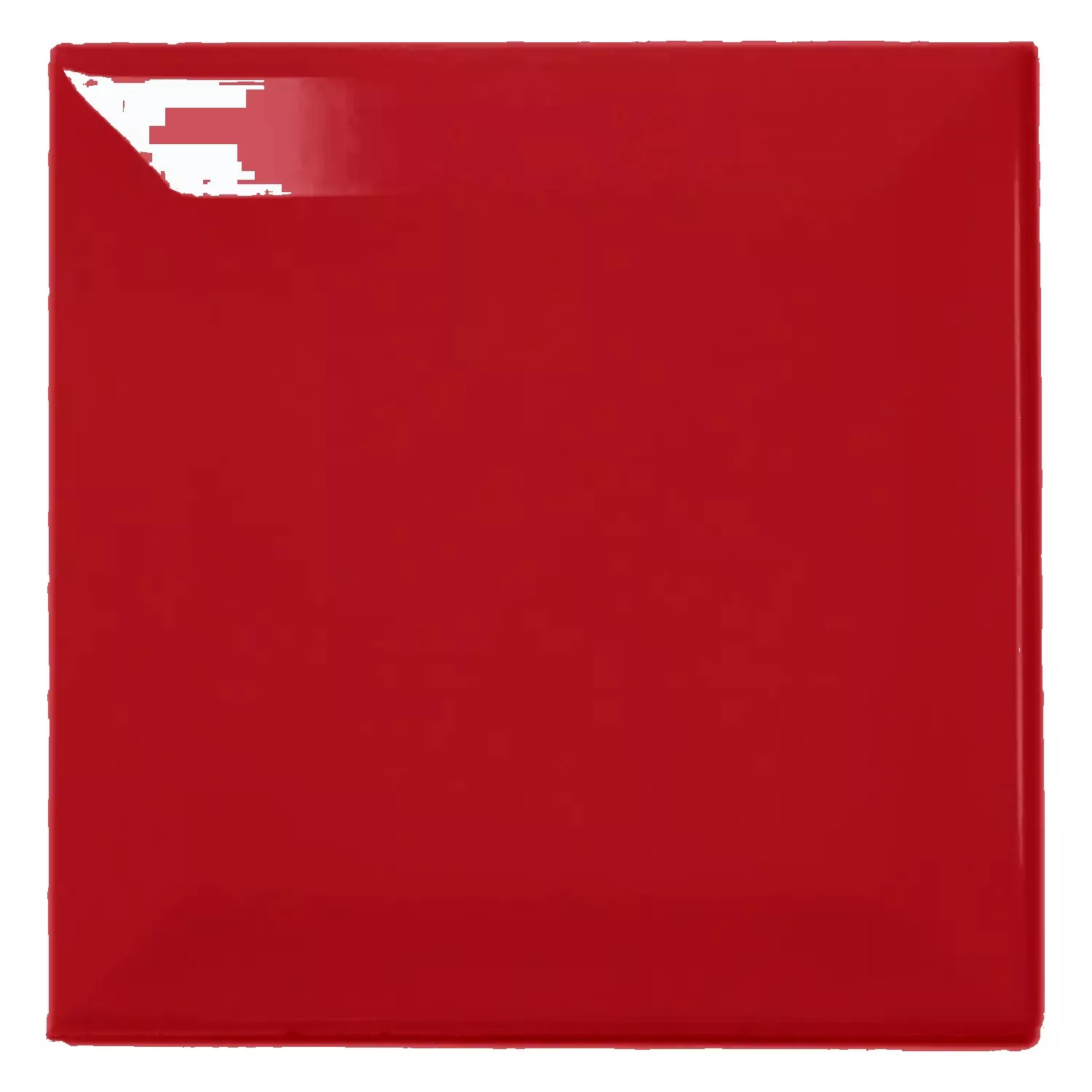 Ladrilho do metrô Vermelho Brilhante 10x10 cm Faceta Catarina Fuego