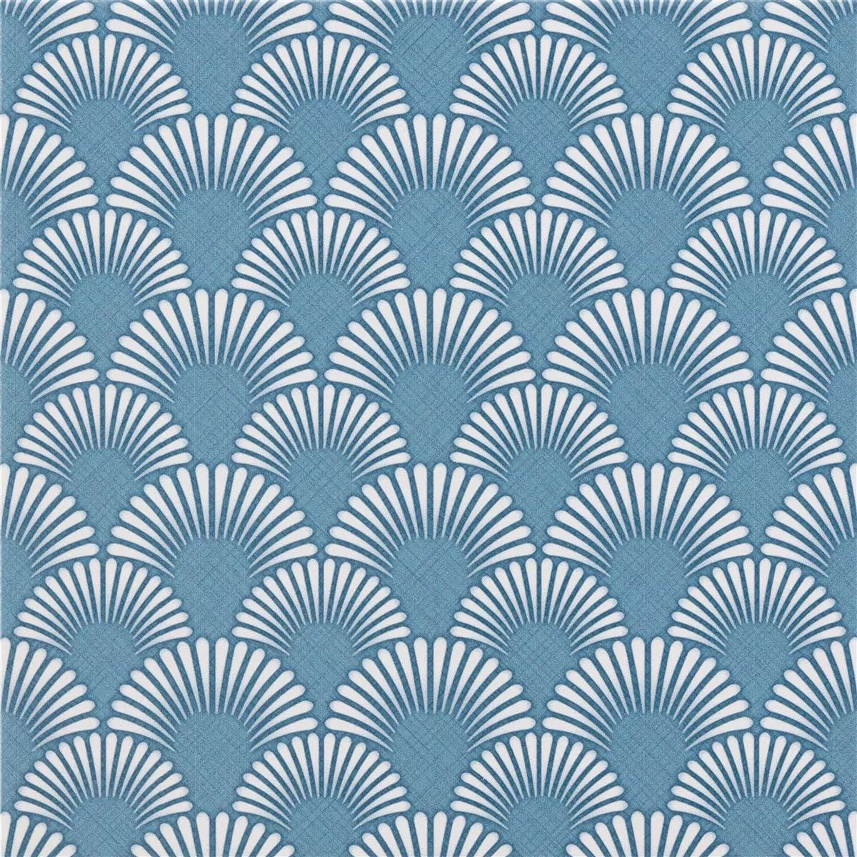 Padrão de Ladrilhos Aparência de Cimento Wildflower Azul Decoração 18,5x18,5cm
