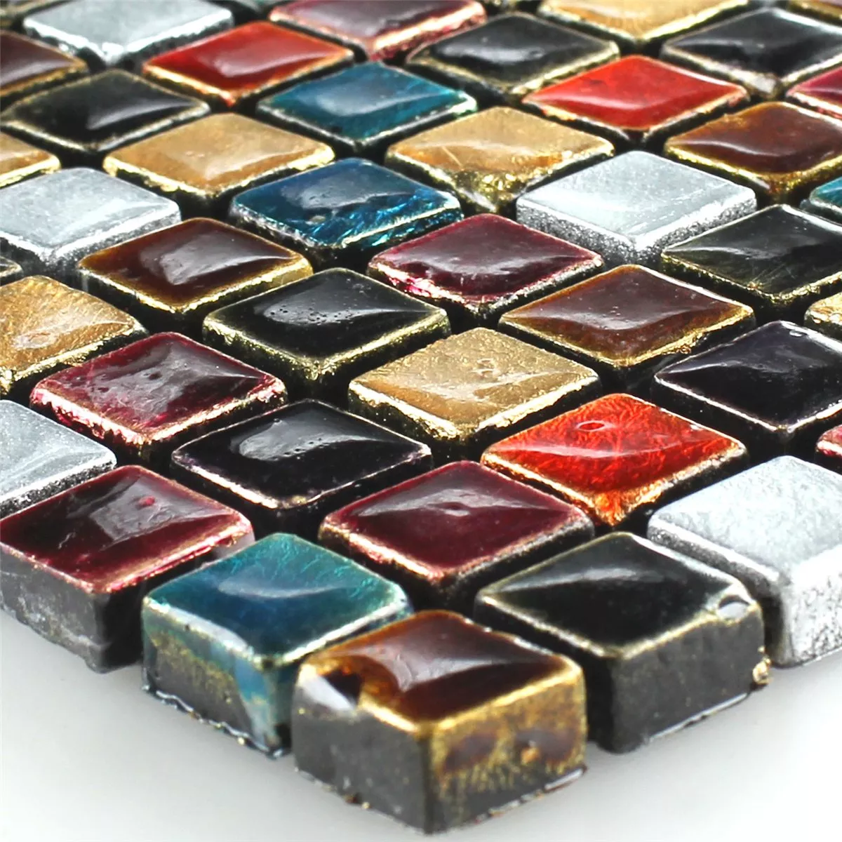 Padrão de Azulejo Mosaico Vidro Multicolorido Mix 