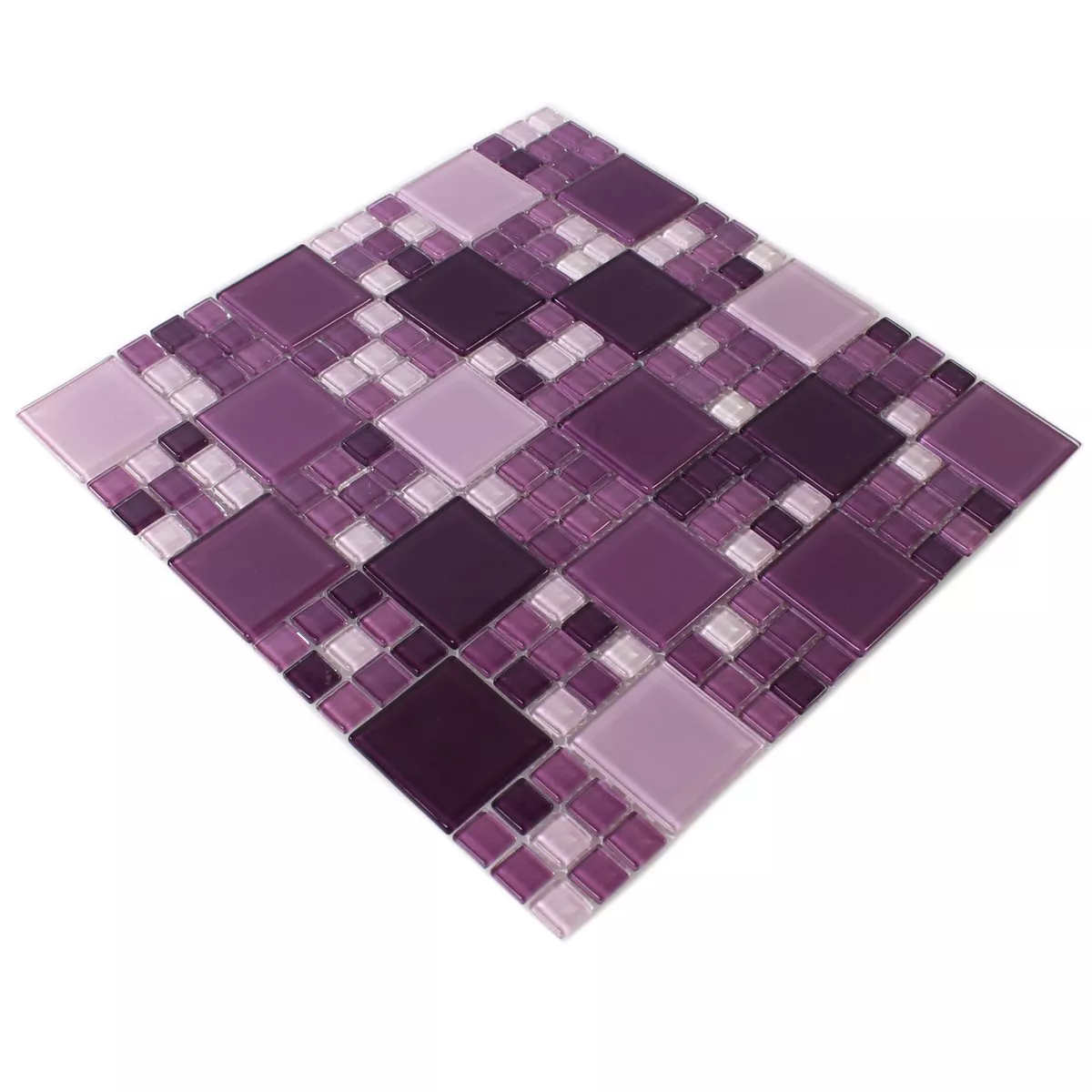 Padrão de Mosaico De Vidro Azulejos Purple Mix