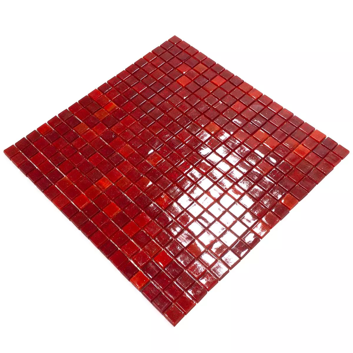 Padrão de Mosaico De Vidro Azulejos Vera Vermelho Mix