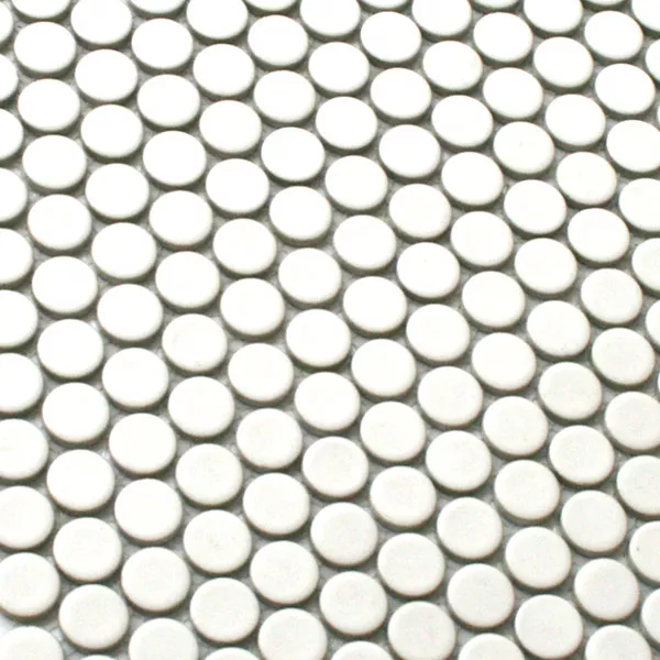 Padrão de Azulejo Mosaico Cerâmica Drop Branco Uni