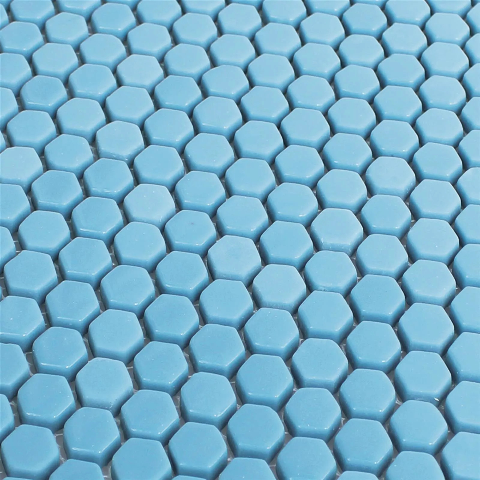 Mosaico De Vidro Azulejos Brockway Hexágono Eco Azul