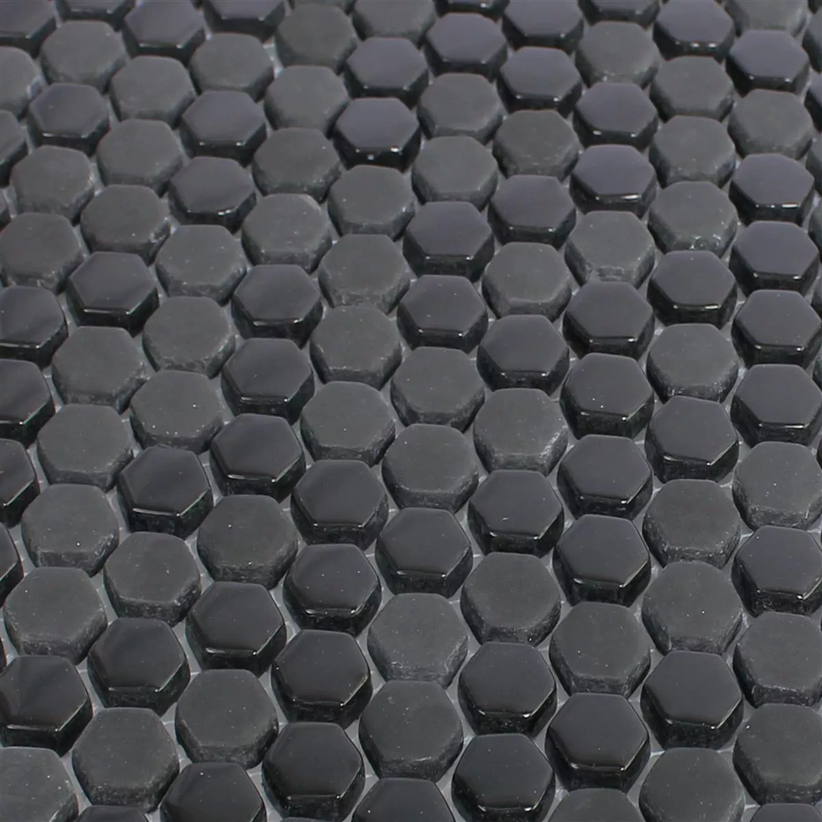 Mosaico De Vidro Azulejos Brockway Hexágono Eco Preto