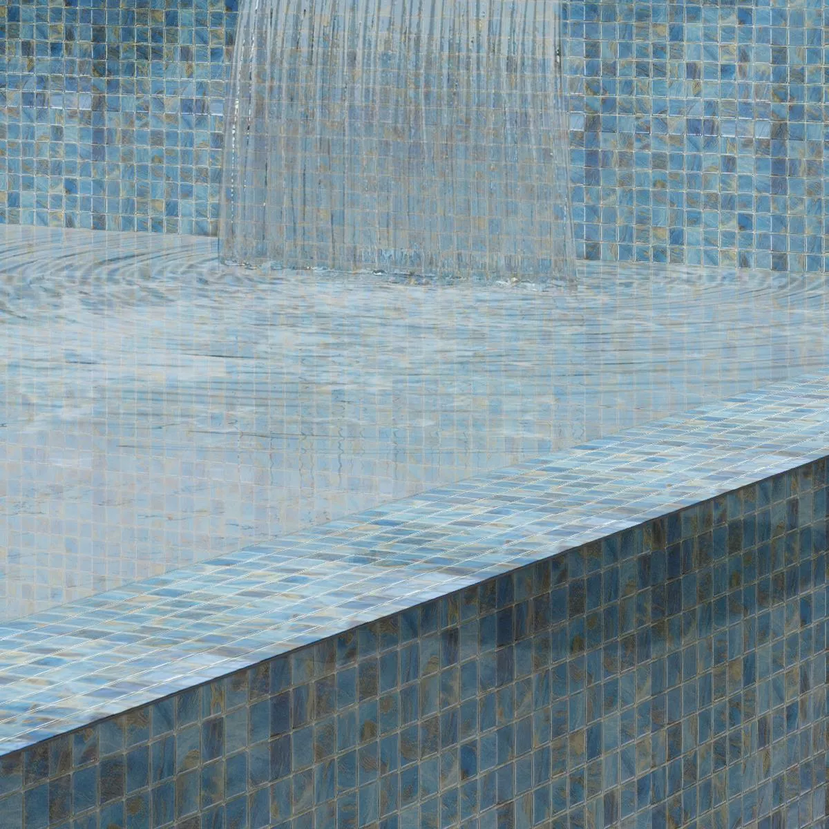 Vidro Piscina Pool Mosaico Alassio Azul 25