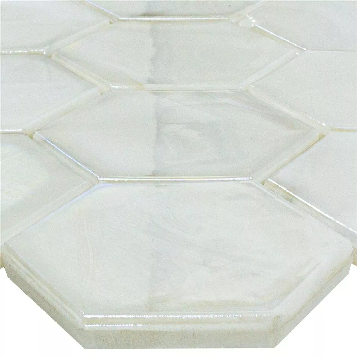 Mosaico De Vidro Azulejos Andalucia Hexágono Branco Mosaico De Vidro Azulejos Andalucia Hexágono Branco