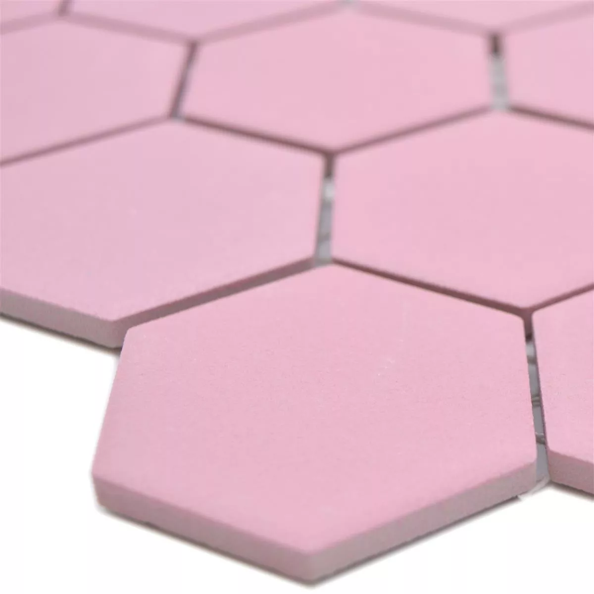 Mosaico Cerâmico Bismarck R10B Hexágono Rosa H51