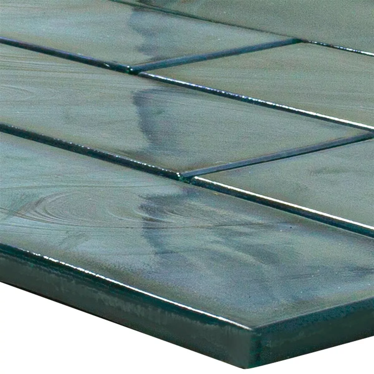 Mosaico De Vidro Azulejos Andalucia Brick Verde Mar Mosaico De Vidro Azulejos Andalucia Brick Verde Mar