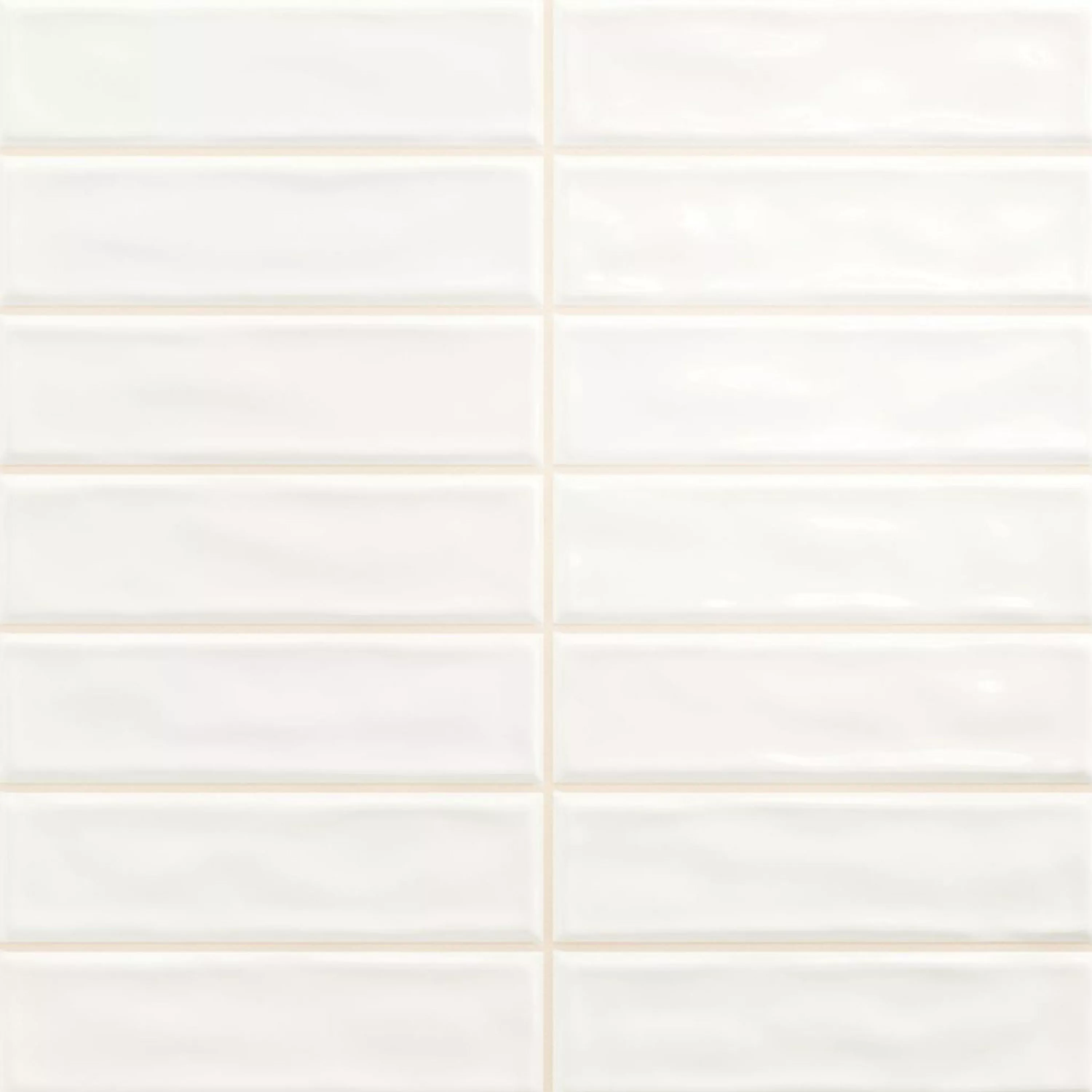 Amostra Azulejos Verbania Haste Brilhante Ondulado Branco 20x20cm