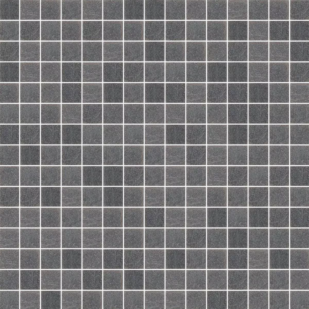 Mosaico De Vidro Telha Trend-Vi Vitreo 154 Cinza Escuro 20x20mm