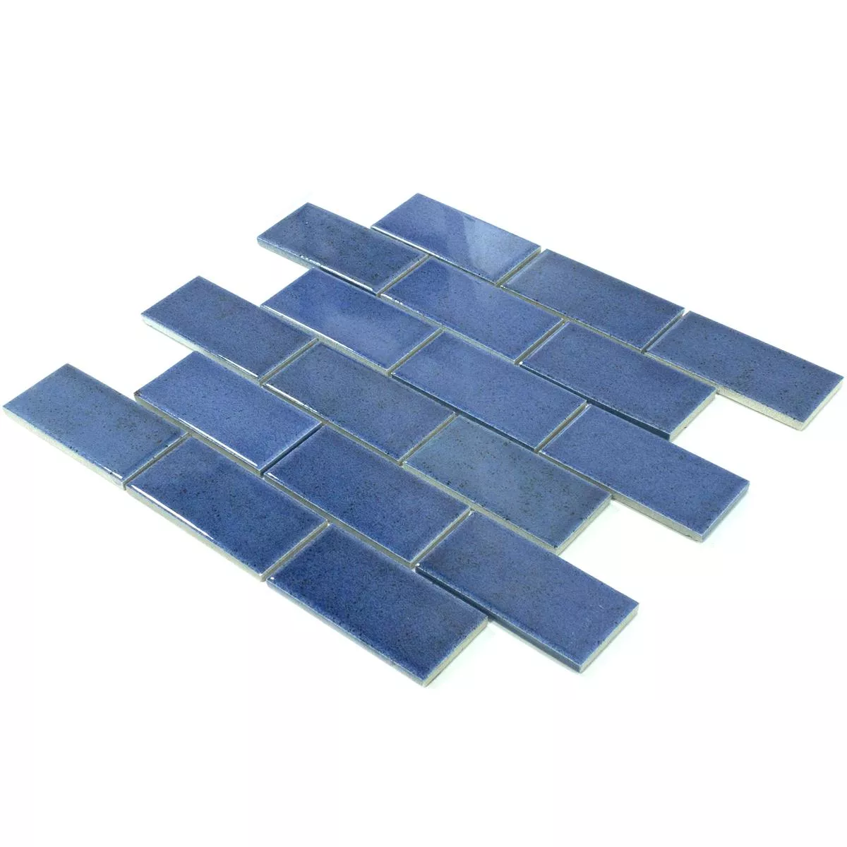 Cerâmica Azulejo Mosaico Eldertown Brick Azul Escuro
