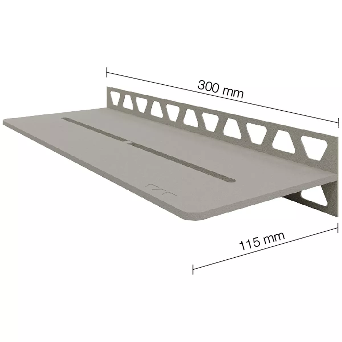 Prateleira de chuveiro prateleira de parede Schlüter retângulo 30x11,5cm bege puro