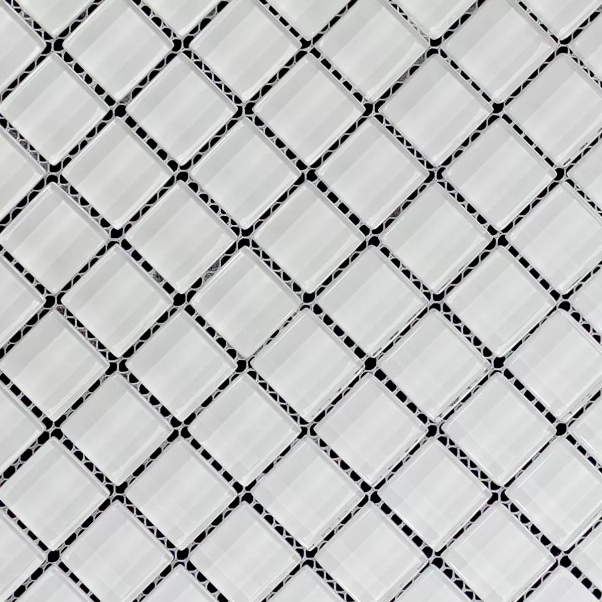 Mosaico De Vidro Azulejos Snow Cristal Branco