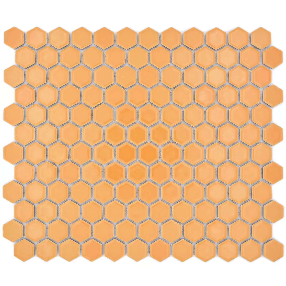 Mosaico Cerâmico Salomon Hexágono Ocre Laranja H23