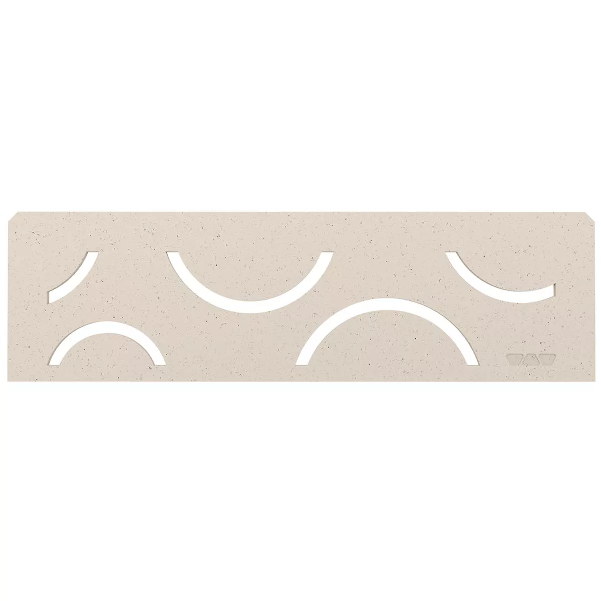 Prateleira de parede nicho Schlüter retângulo 30x8,7cm curva marfim