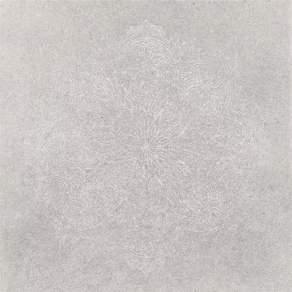 Ladrilhos Olhar de Pedra Horizon Cinza Decoração Mandala Ladrilhos Olhar de Pedra Horizon Cinza Decoração Mandala