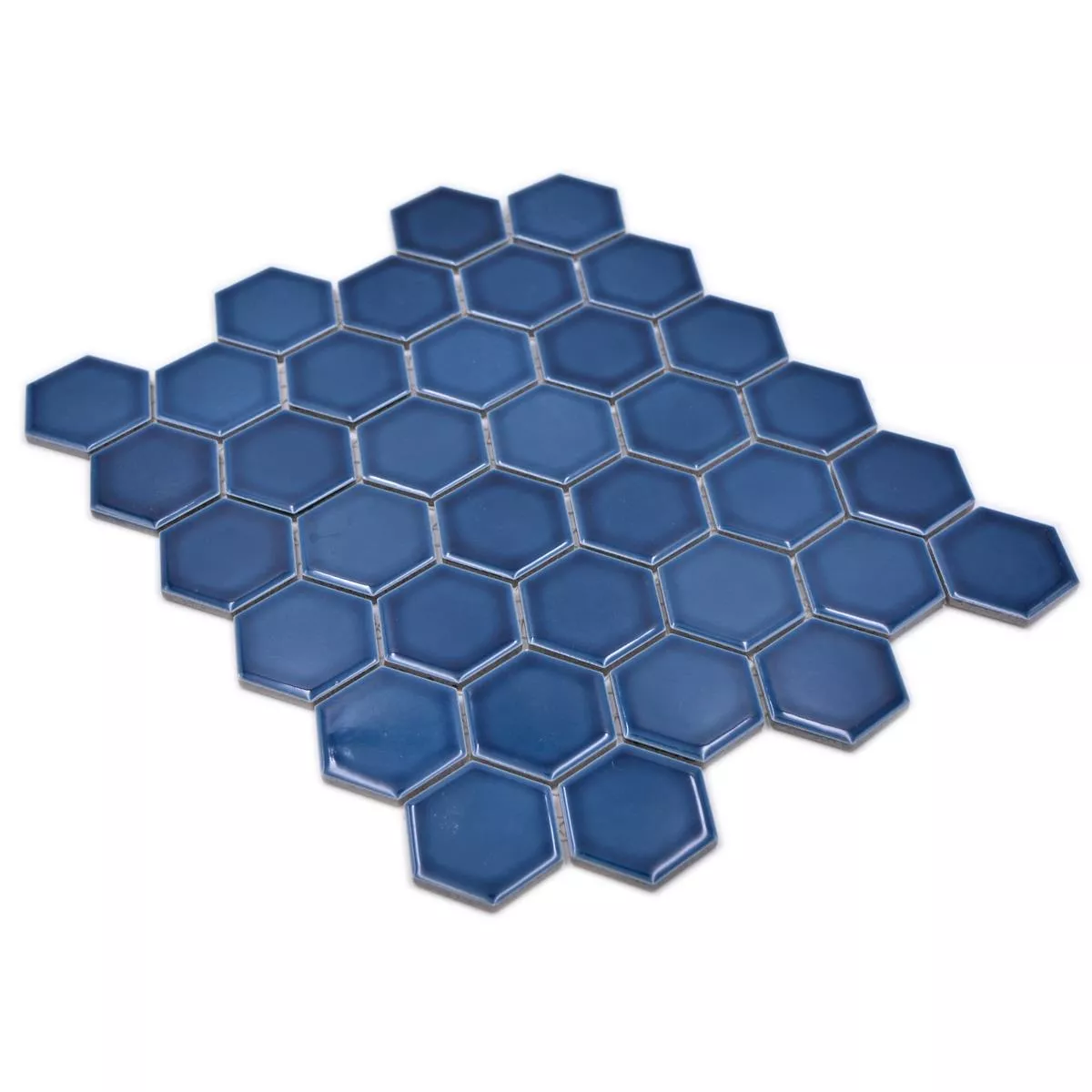 Mosaico Cerâmico Salomon Hexágono Azul Verde H51