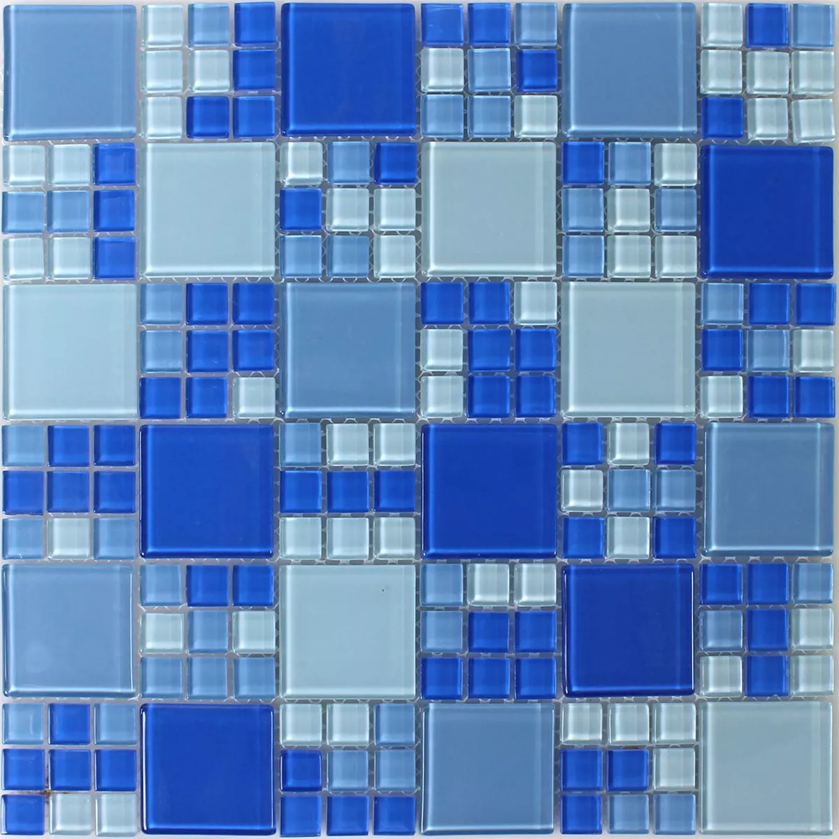 Mosaico De Vidro Azulejos Azul Azul Claro Mix