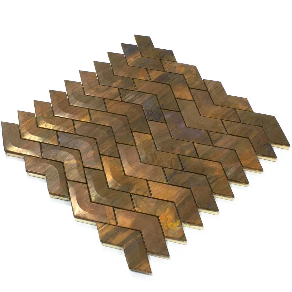 Metal Cobre Azulejo Mosaico Copperfield 3D Aceno