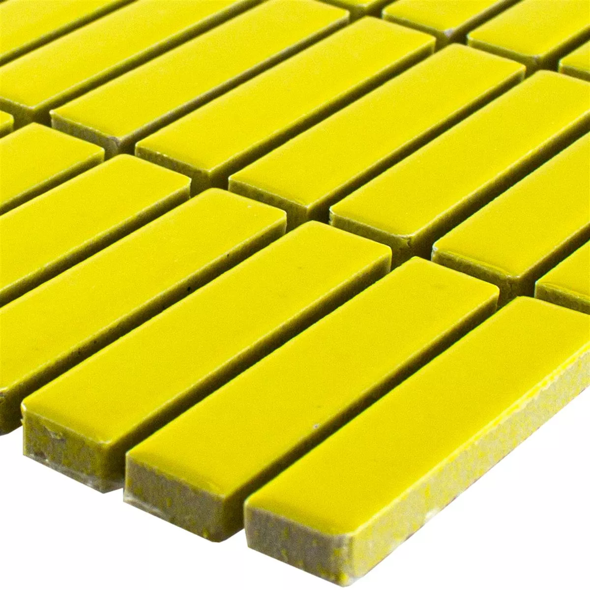 Padrão de Cerâmica Azulejo Mosaico Maytown Amarelo Brilhante