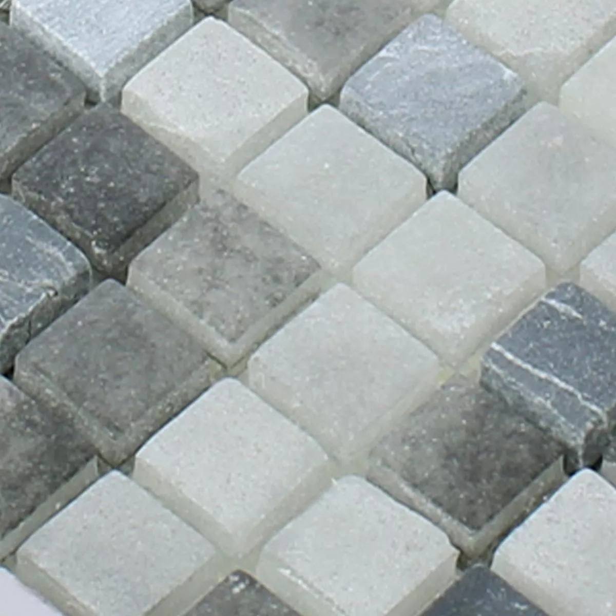 Padrão de Azulejo Mosaico Vidro Pedra Natural Mix Freyland Preto