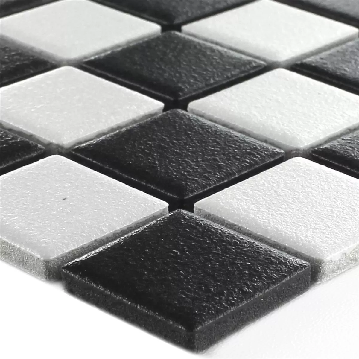 Cerâmica Azulejo Mosaico Heinmot Preto Branco R10 Q25