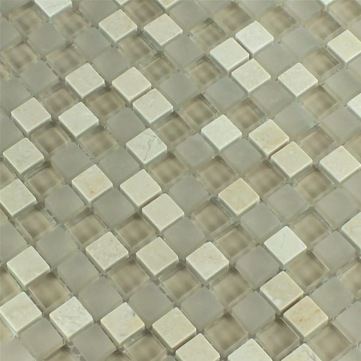 Padrão de Azulejo Mosaico Vidro Mármore Barbuda Creme 