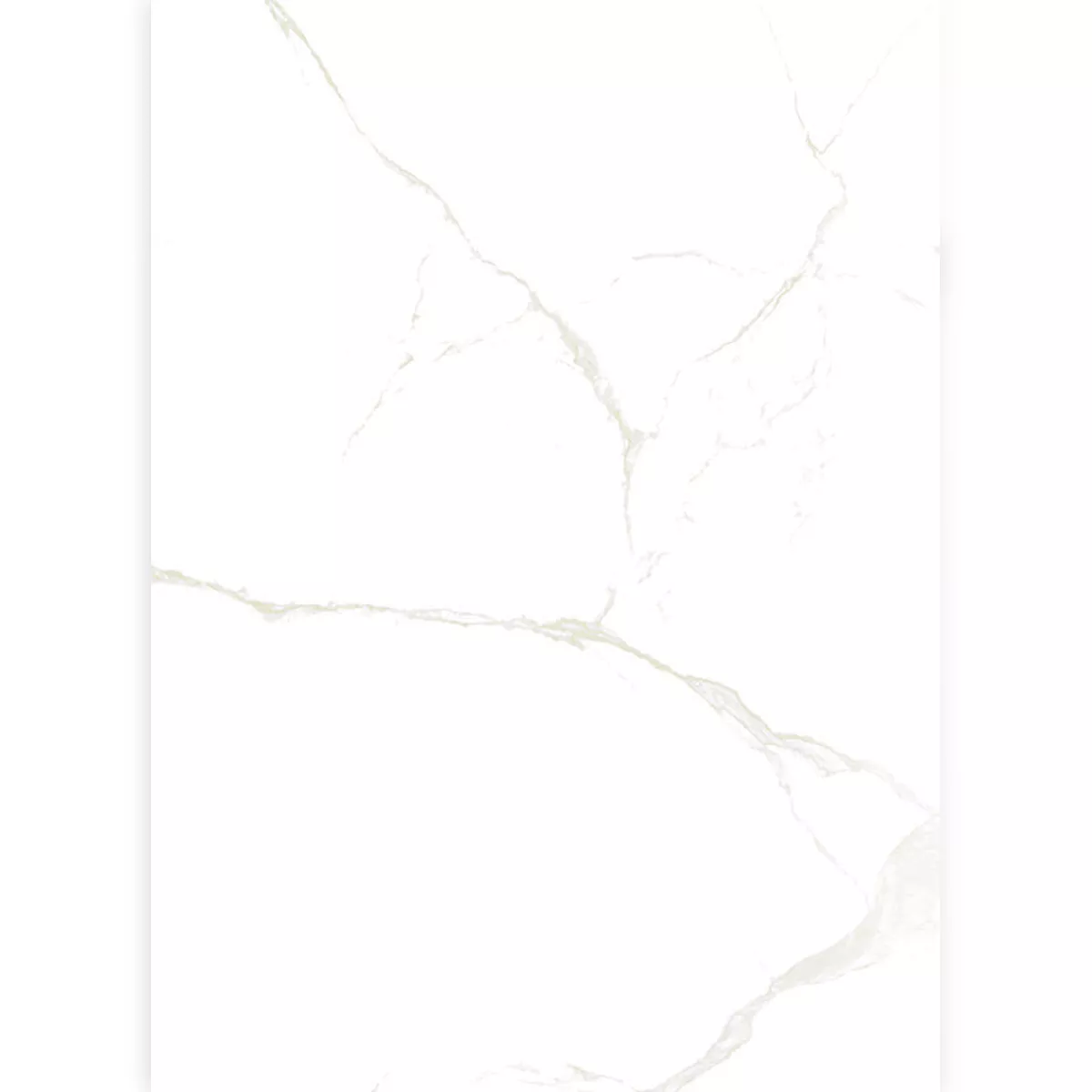 Ladrilhos Ampezzo Calacatta Aparência de Mármore Branco Bege Polido Brilhante 60x120cm