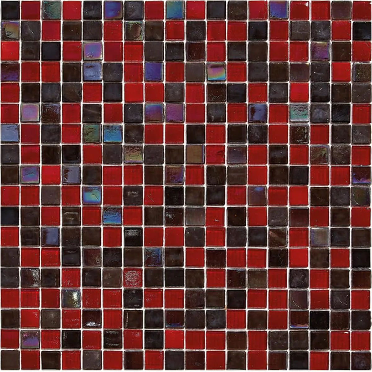 Mosaico De Vidro Azulejos Salsa Vermelho Preto