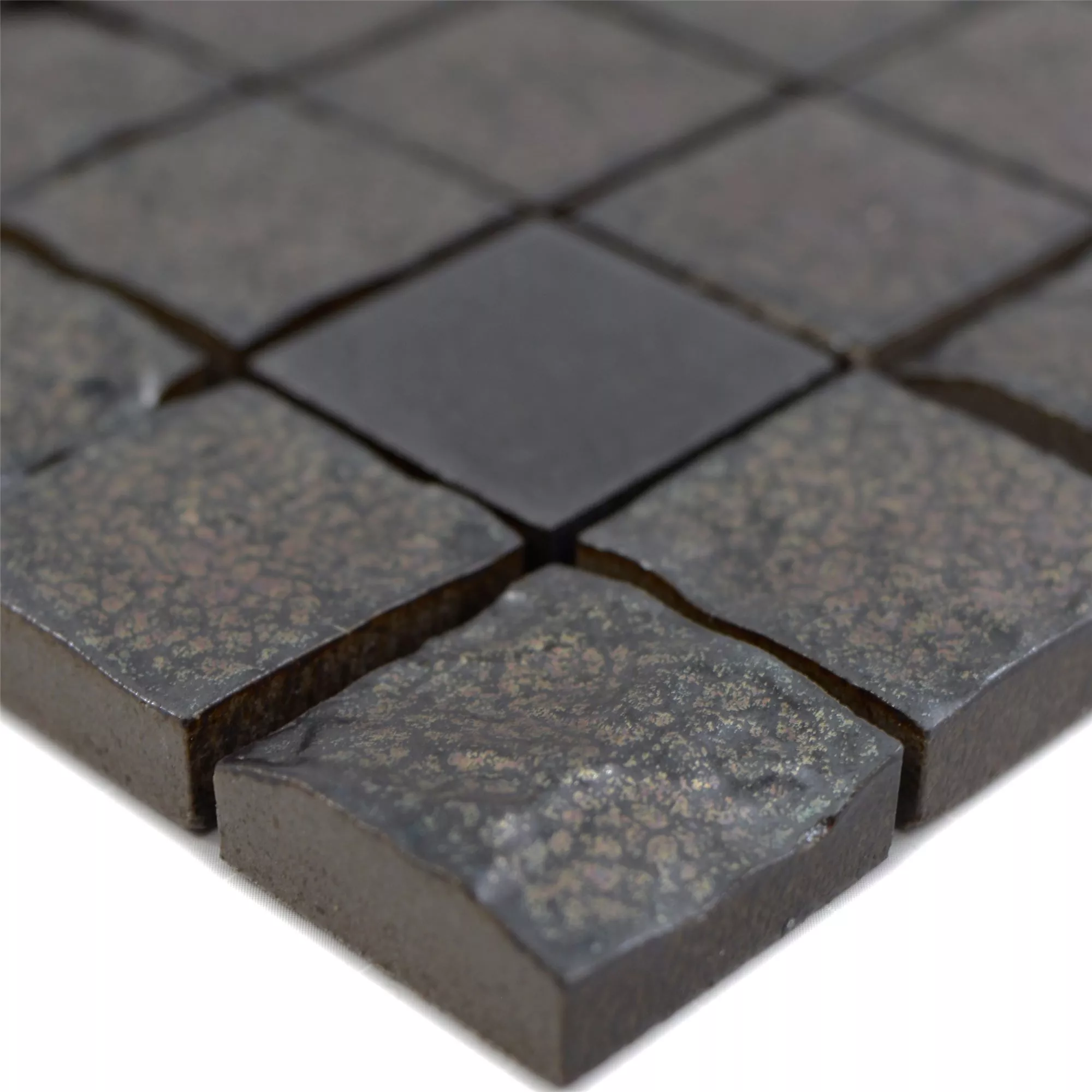 Mosaico Cerâmico Azulejos Veronica 3D Preto Fosco