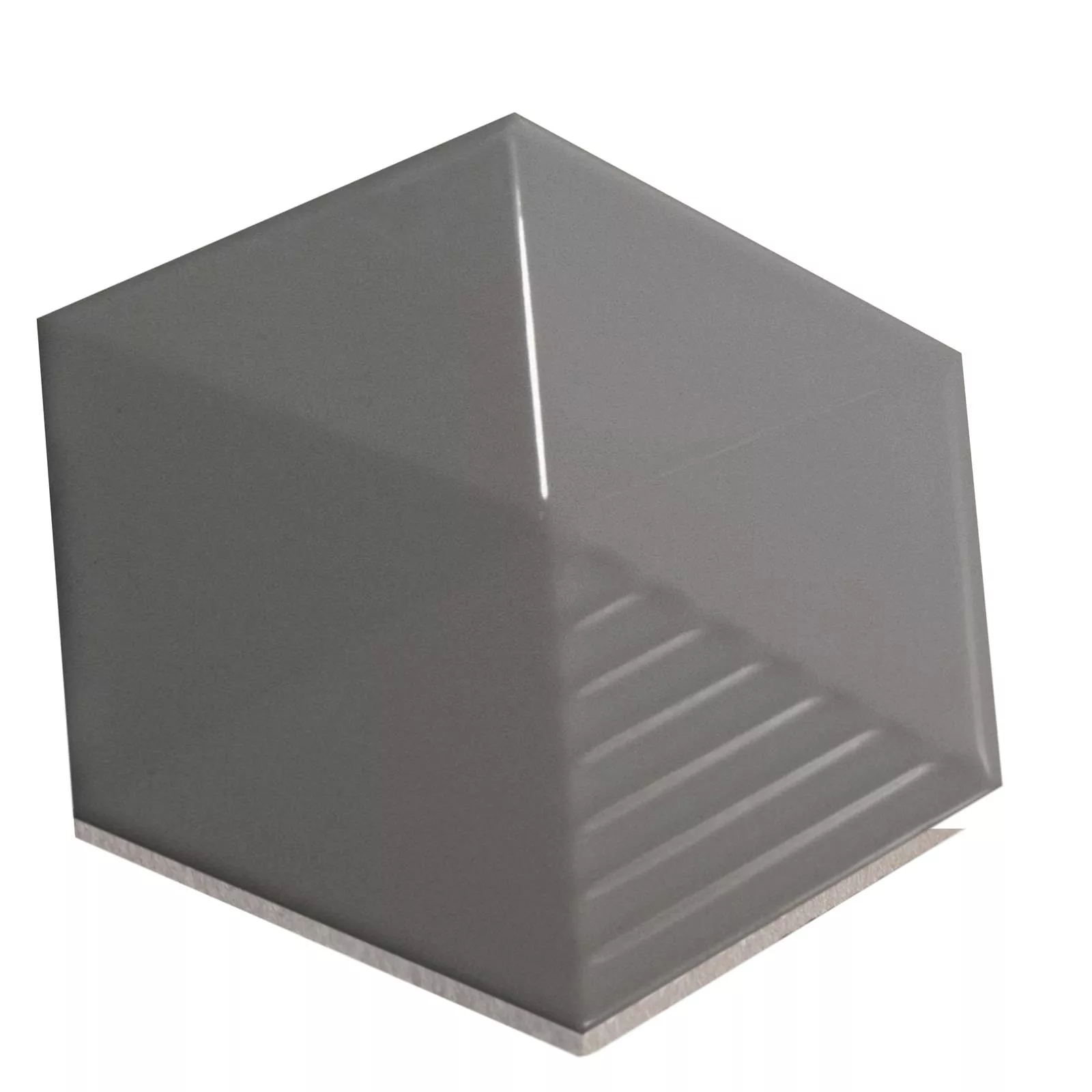 Padrão Azulejos Rockford 3D Hexágono 12,4x10,7cm Cinza