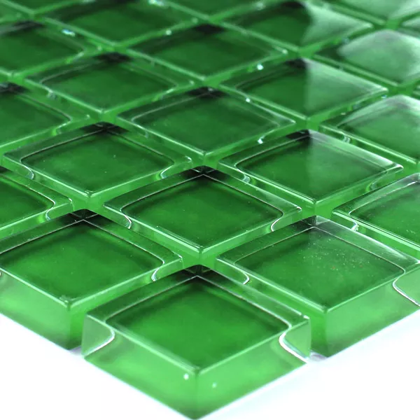 Padrão de Mosaico De Vidro  Verde Uni