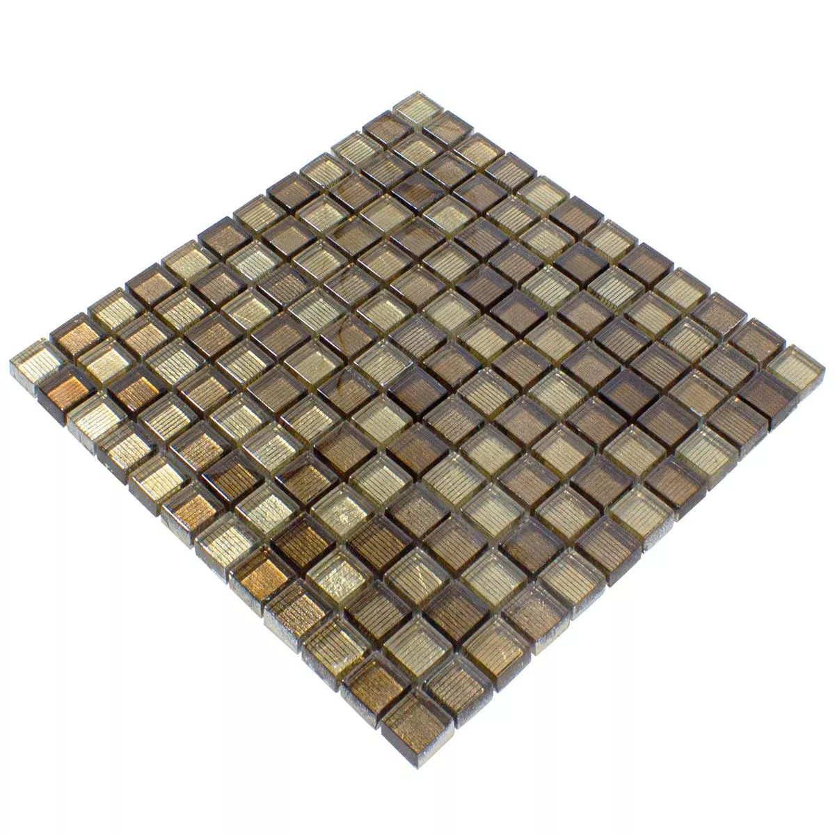 Padrão de Mosaico De Vidro Azulejos Tyson Estruturada Bronze