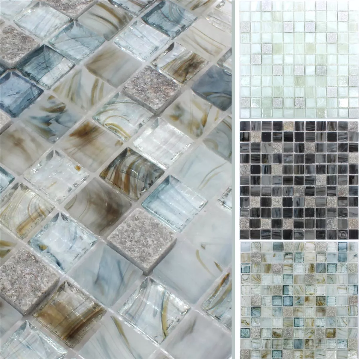 Padrão de Vidro Pedra Natural Azulejo Mosaico Daily Rush 