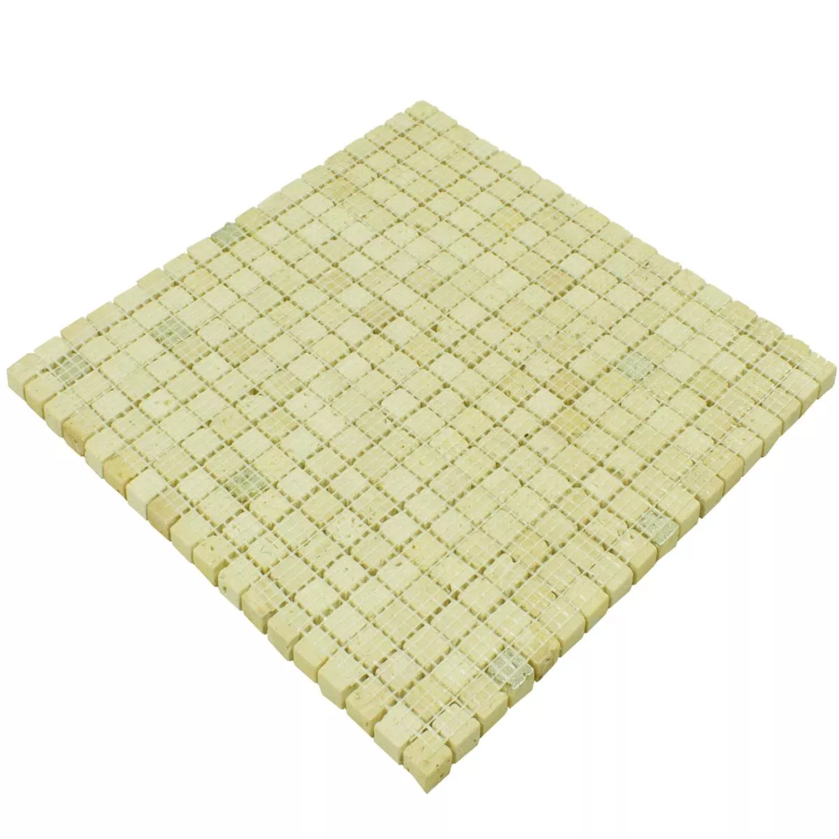 Padrão de Mármore Mosaico De Pedra Natural Azulejos Antika Mix Ouro Creme