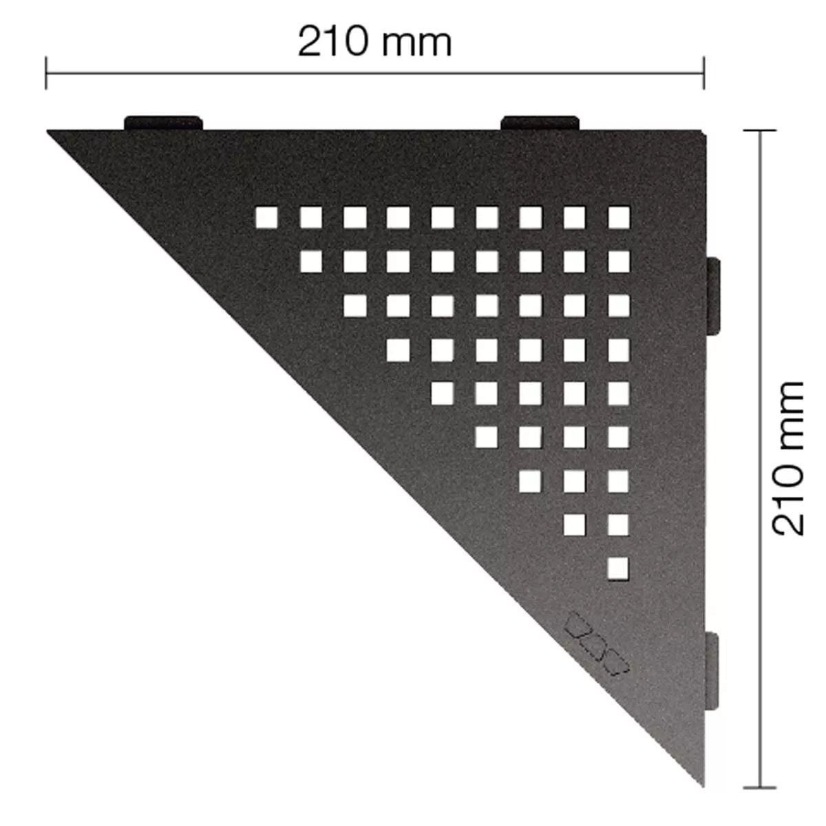 Prateleira de parede prateleira de chuveiro Schlüter triângulo 21x21cm quadrado antracite