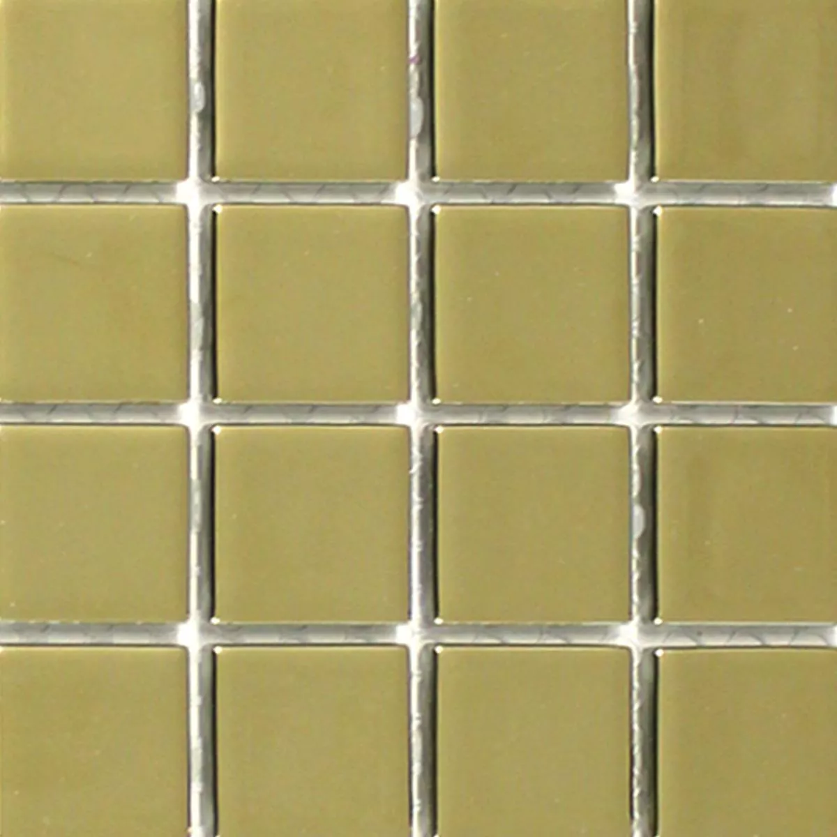 Padrão de Mosaico De Vidro Azulejos Ouro Uni 25x25x4mm