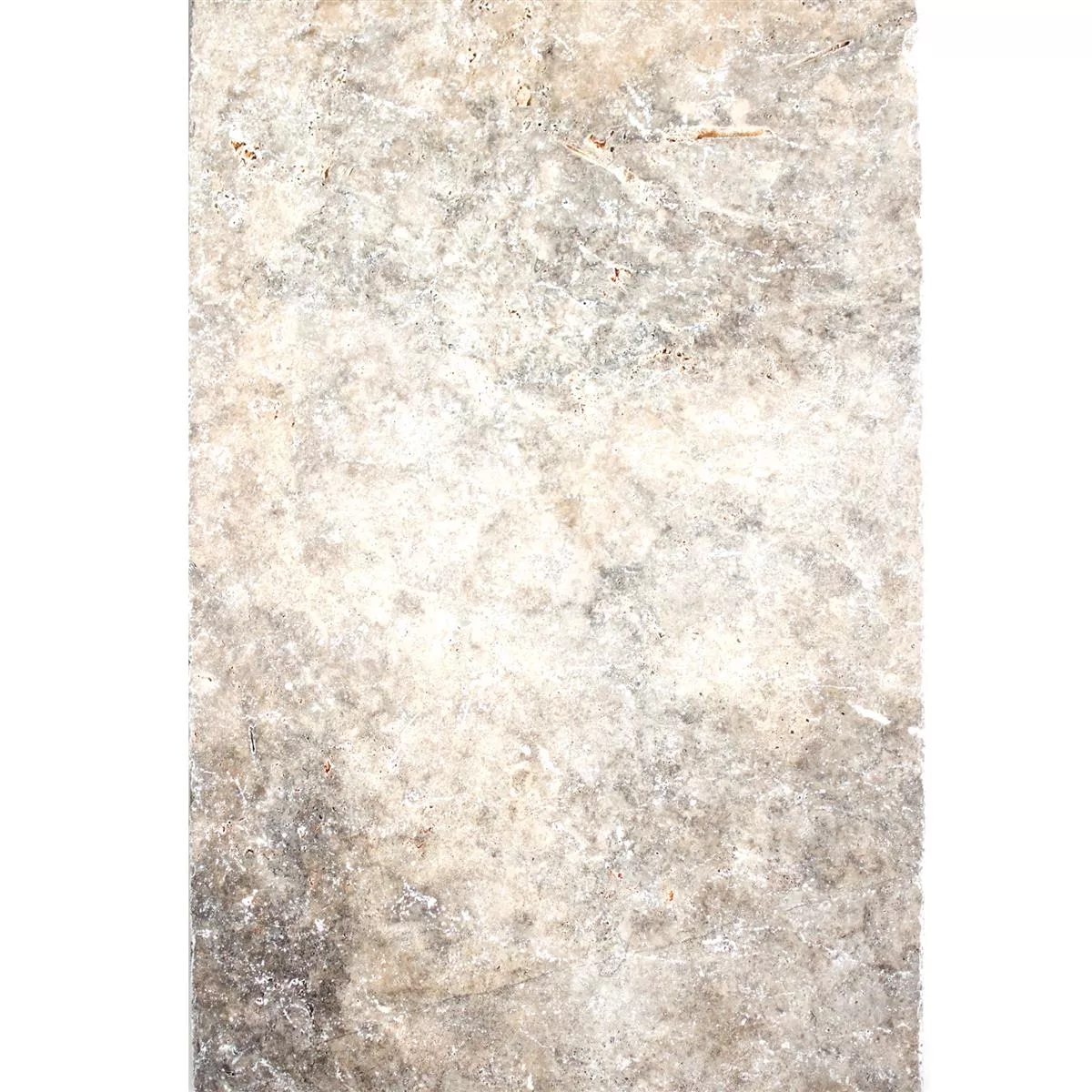 Ladrilhos De Pedra Natural Travertino Nestor Prata 40,6x60cm