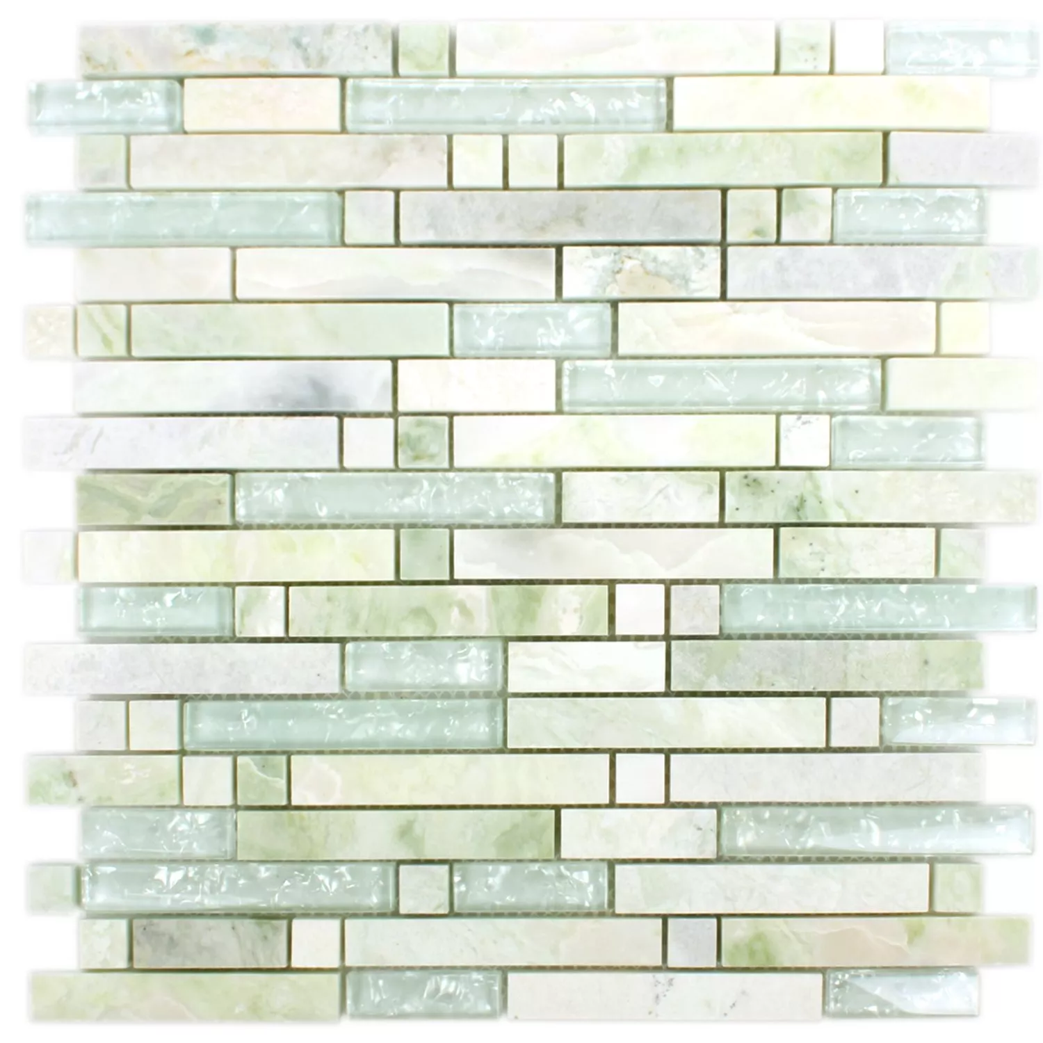 Padrão de Azulejo Mosaico Onyx Larinera Verde Ouro Composto