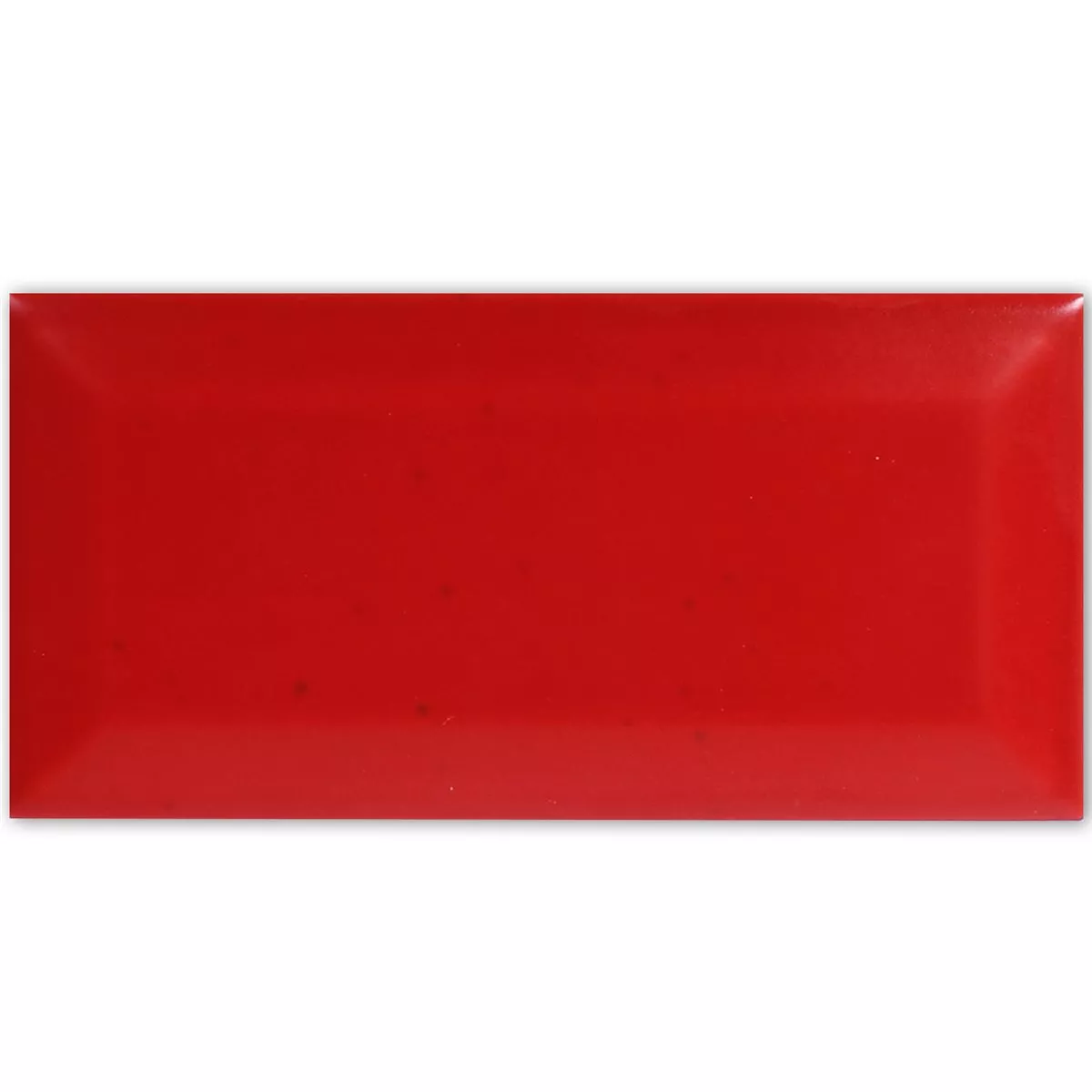 Metro Azulejos Vermiglio Vermelho Fosco Faceta 7,5x15cm