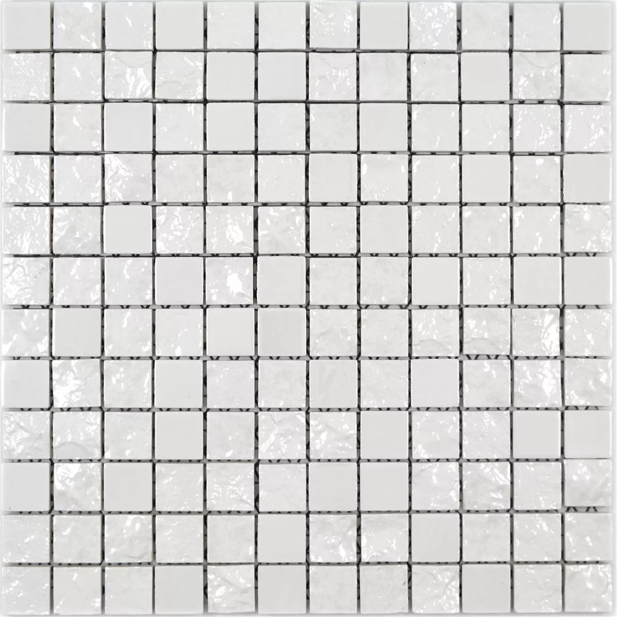 Padrão de Mosaico Cerâmico Azulejos Shogun 3D Branco 