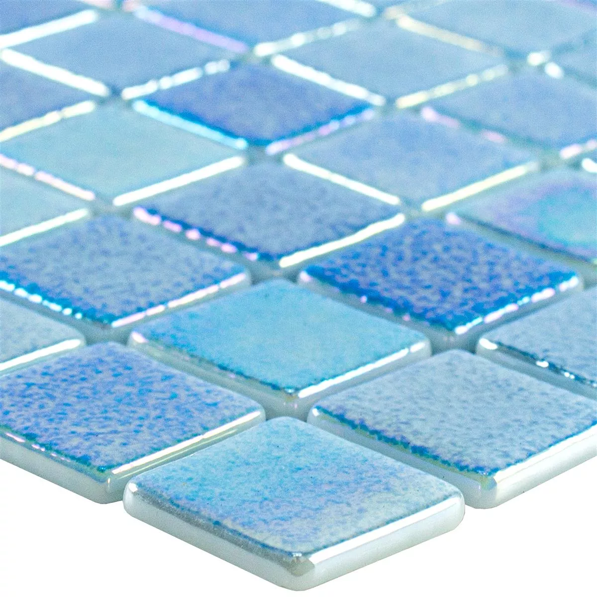Padrão de Vidro Piscina Pool Mosaico McNeal Azul Claro 25