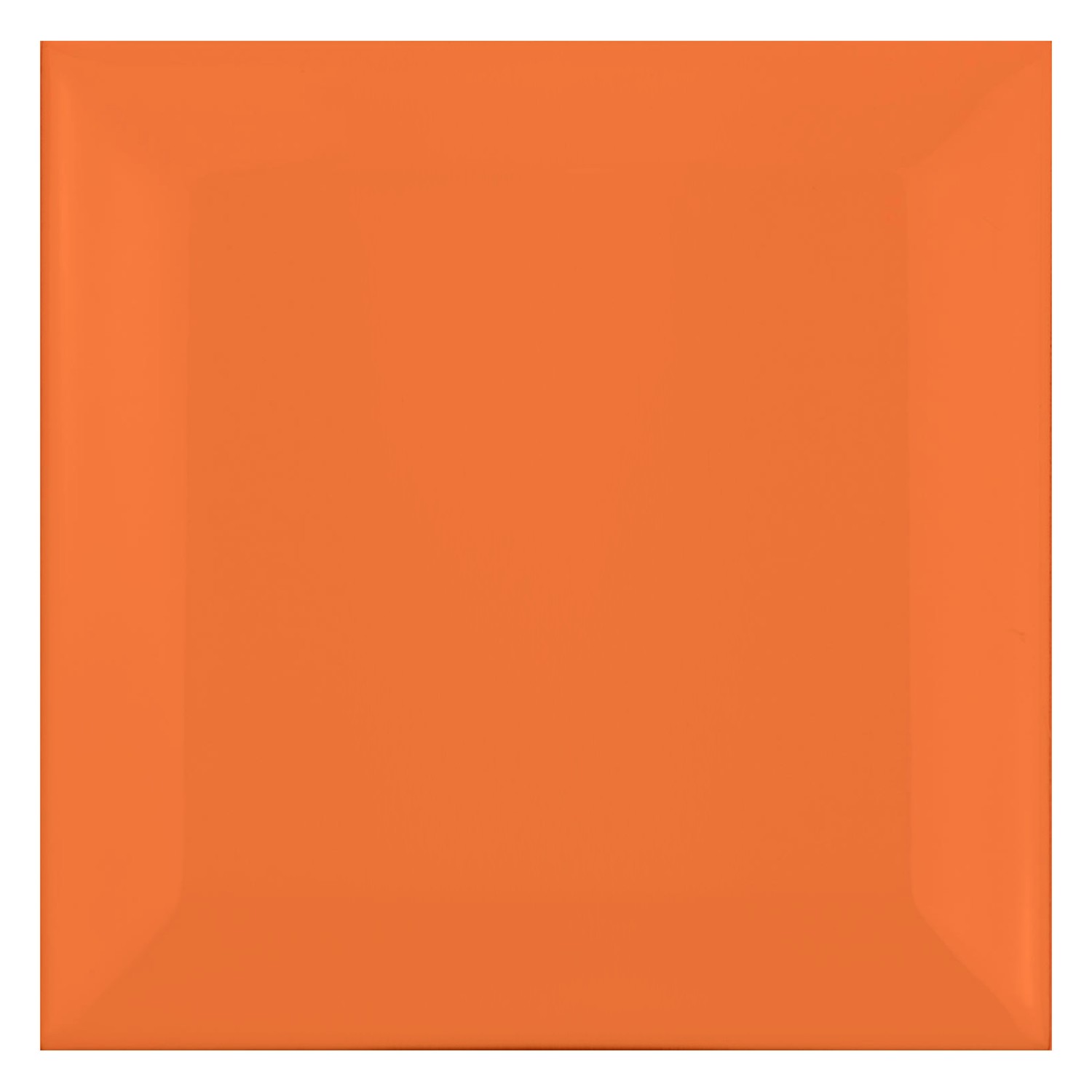 Ladrilho do metrô Laranja Fosco 10x10 cm Faceta Catarina Naranja