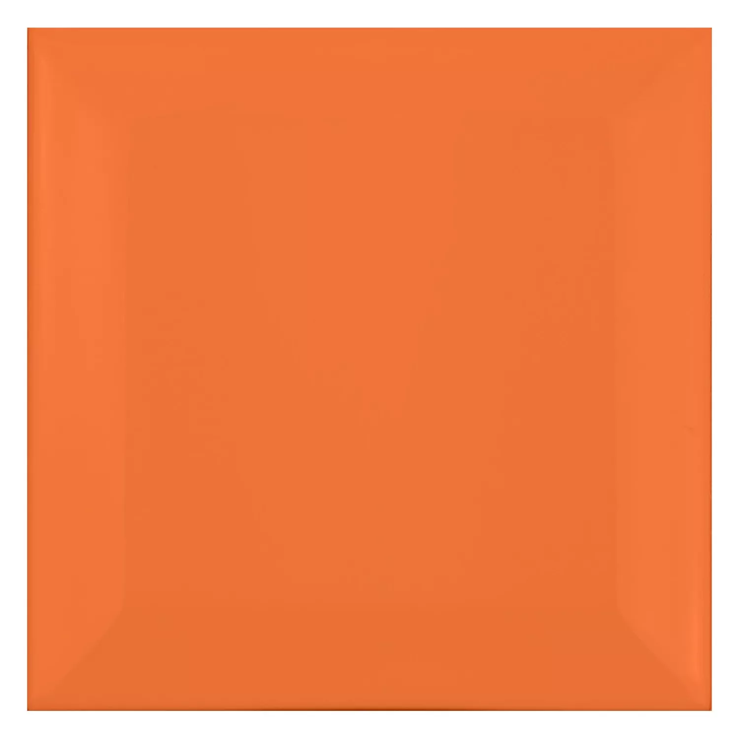 Ladrilho do metrô Laranja Fosco 10x10 cm Faceta Catarina Naranja