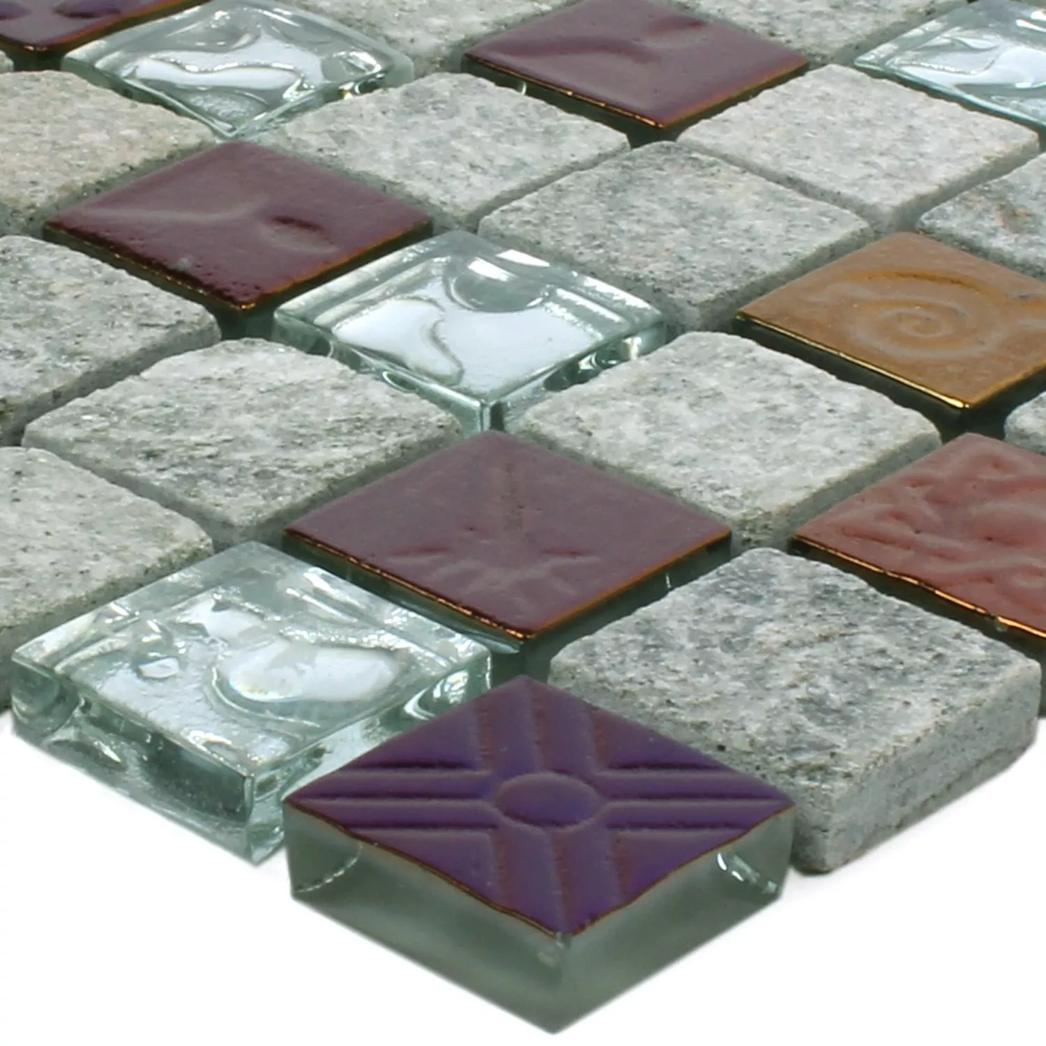 Padrão de Azulejo Mosaico Sheldrake Cinza Prata