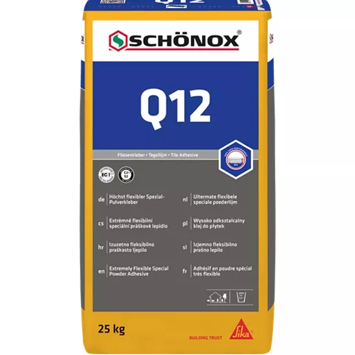 Adesivo para azulejos Schönox Q12 adesivo em pó especial 25 kg