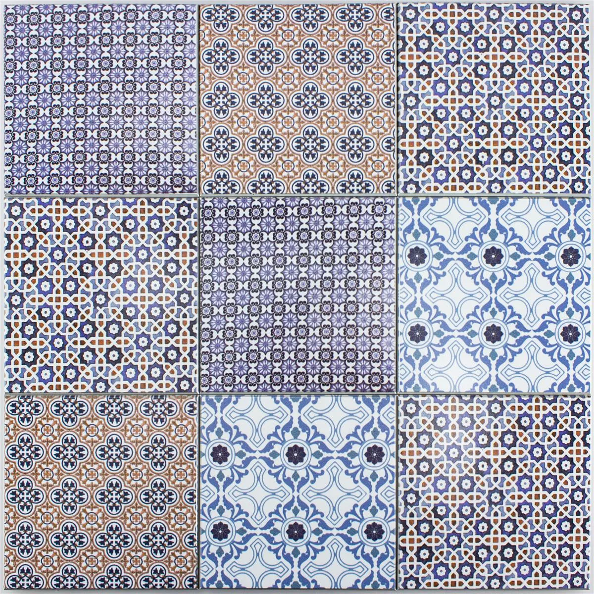 Vinil Azulejo Mosaico Autoadesivo Poznan Azul