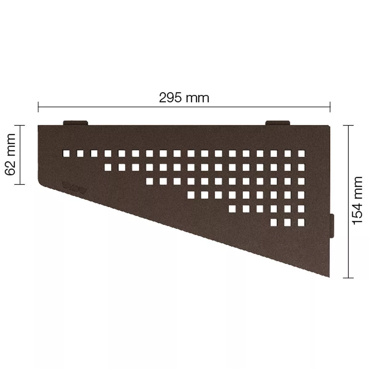 Prateleira de parede para chuveiro Schlüter quadrada 15,4x29,5cm Quadrada Bronze